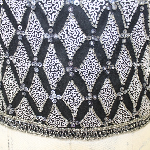 Cote D' Azur Evening Sequined Top Silver Metallic - Picture 4 of 5